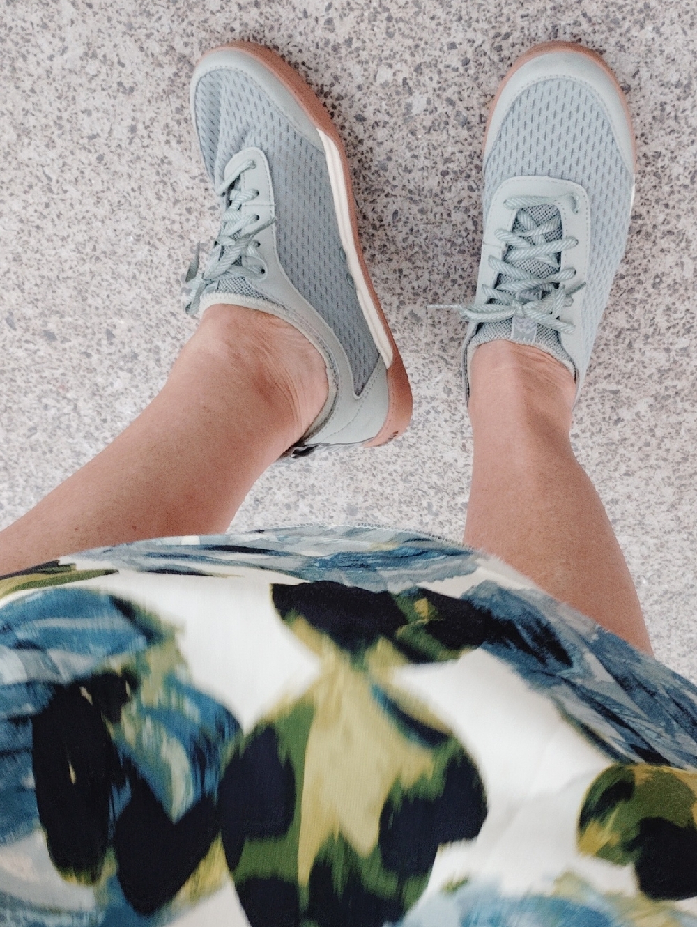 L.L. Bean Light Sage Mesh Sneakers with Gum Sole